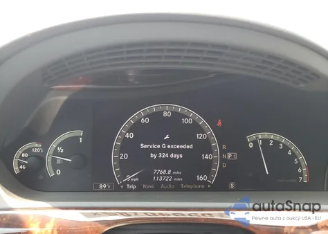 2007 Mercedes-Benz S 600 z USA, uszkodzony, nr VIN WDDNG76X77A104073